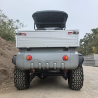 Véhicule utilitaire électrique compact MK ZXK-T, cabine ouverte, benne de chargement, 2 places, moteur 60V/3.5kW, pneus tout-terrain, facile à utiliser, idéal pour les centres de villégiature et les propriétés.