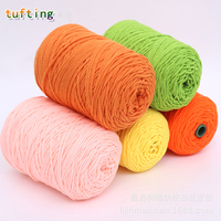 Fil fantaisie 100% acrylique 8 brins, teint en fil, cône de 400g pour pistolet de tufting, fabrication de tapis et de moquettes, tricot et couture