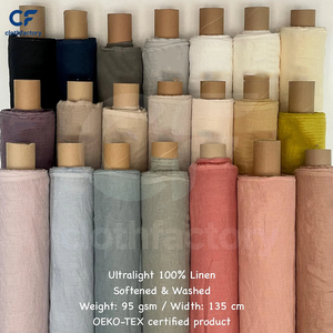 Vải lanh Pháp mềm mại 100% đã qua xử lý, bán buôn, dùng may quần áo - Product Image 3