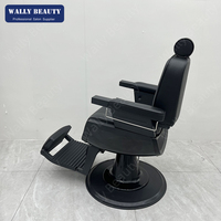 Fauteuil de Barbier Wallybeauty, Style Antique, en Cuir PVC Robuste, Mobilier Commercial pour Atelier, Salon de Beauté, Hommes