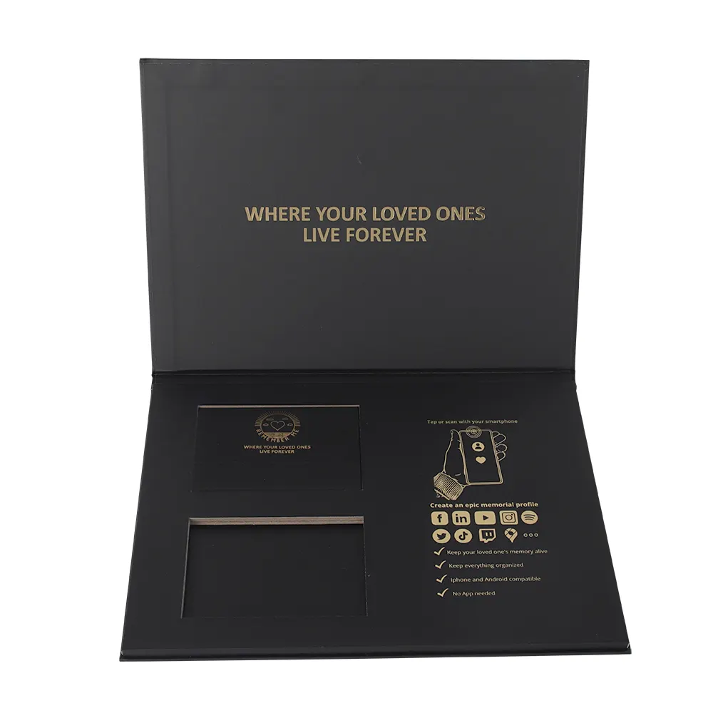Luxury Custom Logo Black Gold Foil Stamping Magnetic Paper Packaging Gift Boxes For Books Pen And Stationery