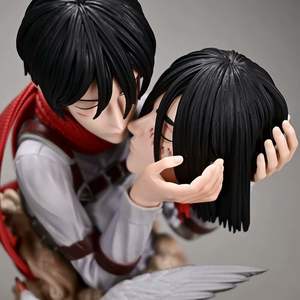 HESPER 2 Styles 22cm Shingeki No Kyojin Kiss of Death Mikasa Eren Figurine PVC Anime Cartoon Collection <span class=keywords><strong>de</strong></span> Statues - Product Image 6