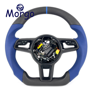 Volante Personalizado de Fibra de Carbono Mate para <span class=keywords><strong>Porsche</strong></span> Cayenne, Panamera, 718 <span class=keywords><strong>GTS</strong></span>, 997, 985, 981, <span class=keywords><strong>Boxster</strong></span>, Cayman, 987, 992, Macan - Product Image 1