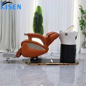 Kisen Shampoo Chair <b>Head</b> Spa Bed Multifunctional Machine Customized Salon Sofa Durable Hair <b>Styling</b> Chair with Zen-flow Kit - Product Image 4
