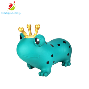 Juguetes inflables de plástico ecológico para niños, animales saltadores de PVC, animales saltadores de <span class=keywords><strong>rana</strong></span> verde - Product Image 2