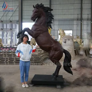 Fabricação atacado tamanho de vida antigo horso bronze estátua de cavalo para venda