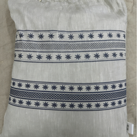 Parure de lit 4 pièces personnalisable en chanvre naturel, broderie et motifs unis, lavable