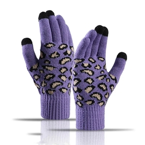Winter Warm <strong>Gloves</strong> Women <strong>Leopard</strong> <strong>Print</strong> Knitting Touch Screen <strong>Gloves</strong> Men <strong>Gloves</strong> Mobile Phone Christmas Gift - Product Image 4