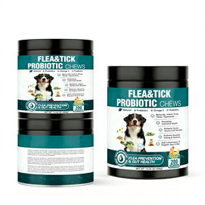 Suplemento Masticable Suave, Natural, Orgánico, Alto <span class=keywords><strong>en</strong></span> Proteínas, Sin Granos, Repelente de Plagas para <span class=keywords><strong>Perros</strong></span> y Gatos - Glucosamina, Condroitina, Omega-3, Antipulgas - Product Image 1