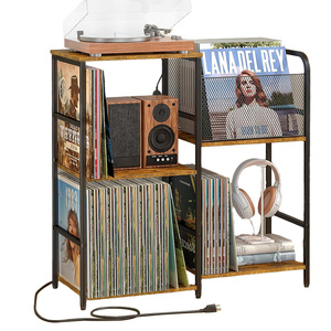 Étagère de rangement <span class=keywords><strong>pour</strong></span> <span class=keywords><strong>CD</strong></span> en bois moderne <span class=keywords><strong>pour</strong></span> collection de médias musicaux, <span class=keywords><strong>meuble</strong></span> polyvalent <span class=keywords><strong>pour</strong></span> le salon, armoires - Product Image 3