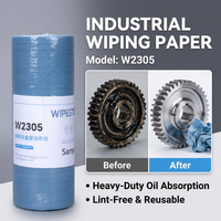 WIPESTAR Hochleistungs-Industriereinigungstücher Fusselfreie Wischtücher Rolle Blaue Holzfaser Polypropylen-Faser Vliesstoff Wischtücher