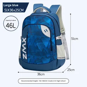 Nouveau Sac à Dos Scolaire Imperméable pour Collégiens et Lycéens, Grande Capacité, Réduction de Poids, Protection de la Colonne Vertébrale, pour Garçons et Filles, Classes 4-9 - Product Image 6