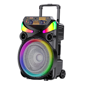 Portable Rechargeable Trolley <b>Speaker</b> 15 In 40W LED Light Bluetooth TWS SD <b>USB</b> KK 15101 - Product Image 4