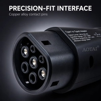 Adaptateur EV 32A SAE J1772 Type 1 pour véhicules électriques, adaptateur de charge Type 1 vers Type 2