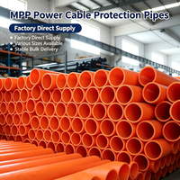 Conduit de câble électrique MPP orange anti-corrosion, écologique, surface intérieure lisse, 110 mm, 4/6/8/10 mm, pour conditions de sol difficiles