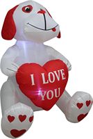 Perro Inflable de 4 Pies, Ideal para Aniversarios, Bodas y Decoración de Fiestas del Día de San Valentín