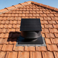 Ventilateur de plafond à moteur CC sans balais alimenté par énergie solaire 40W avec roulement à billes et pales en aluminium pour système de ventilation et refroidissement de grenier