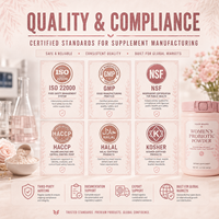 Poudre Probiotique Personnalisée pour Femmes Adultes, Marque Privée, Complément Alimentaire pour la Santé Intestinale Féminine, Sans Gluten, Végétalien, OEM ODM, Vente en Gros