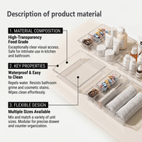 Make-up organizer ladeverdeler transparante opbergbox stapelbare cosmetica lade sorteerbakjes set voor badkamer bureau sieraden