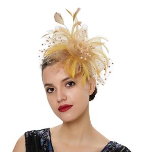 2401 Erxi Tiara Accessoires de cheveux de mariée, chapeau haut de forme en maille, épingle à cheveux Jockey Club, bandeau - Product Image 4