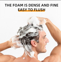 Shampooing pour hommes anti-DHT à l'huile de menthe poivrée, contrôle de l'excès de sébum, stimulant la pousse des cheveux, moussant doux et hydratant pour peaux grasses et sensibles