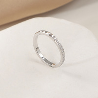 Cincin Wanita Mewah Sederhana Elegan Vintage Berhiaskan Berlian Berlapis Elektroplating Baja Tahan Karat Kelas Atas