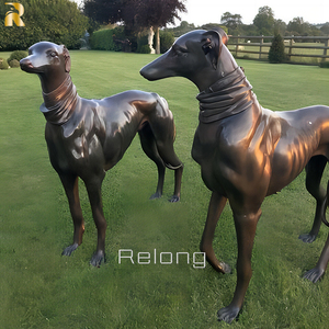 Decoración de jardín al aire libre Tamaño real Bronce <span class=keywords><strong>Dobermann</strong></span> Escultura Estatuas de perro de metal para la venta - Product Image 5