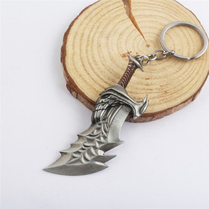 ZRM Fashion God War 4 Zinc Alloy Keychain Kratos Axe Demon Knife Weapons Model Waterproof <strong>Key</strong> <strong>Ring</strong> for <strong>Men</strong> Cosplay Car - Product Image 5