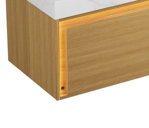 Armoire murale <span class=keywords><strong>NYAH</strong></span> 36'' avec tiroir, SANS comptoir ni lavabo, SANS robinet ni drain, couleur grain de bois clair - Product Image 4