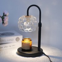 Lampe Chauffe-Cire Électrique Créative en Bambou, Lampe d'Aromathérapie, Lampe de Table Minimaliste de Luxe Faite à la Main avec Impression Typographique pour la Maison