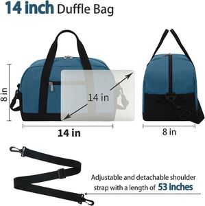 Bolsa de Lona Mini Personalizada Azul Marino, Ligera, Resistente al Agua, Plegable, para Gimnasio, Viajes, Deportes, Fitness, con Cierre - Product Image 2