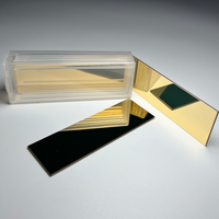 Gold Plated K9 Fused Silica Optical Glass Microscope Slide Custom Light Transmittance