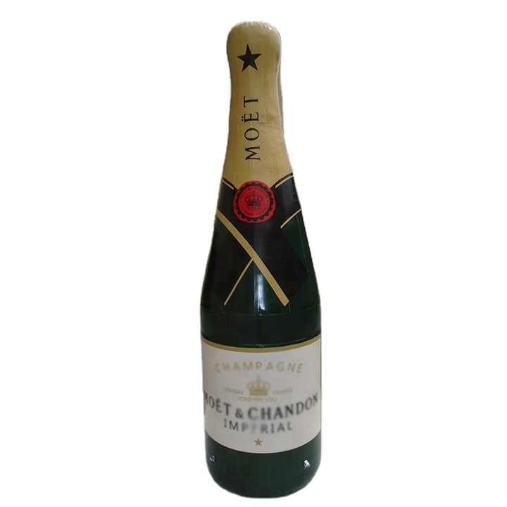 Botella De Champán Inflable Gigante 180cm Verde Oscuro - Decoración Para Fiestas, Bodas Y Cumpleaños