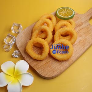 Vente en gros Restauration rapide Innovation Anneaux d'oignon fourrés au cheeseburger surgelés Sac d'emballage d'anneaux d'oignon farcis au burger pour enfants - Product Image 1