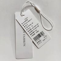 Étiquettes promotionnelles prédécoupées YH-HT2544, autocollants en vinyle personnalisés, étiquettes adhésives pour vêtements, étiquettes suspendues pour sacs