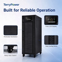 UPS Online Tiga Fasa Frekuensi Tinggi 30KVA/40KVA/60KVA PF1.0 Tipe Tower dengan Baterai Asam Timbal untuk Pusat Data, Industri, dan Telekomunikasi