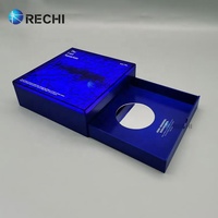 RECHI Illuminé Acrylique Disque Vinyle Emballage Présentoir Organisateur Cas Avec Led pour Album De Luxe CD Acrylique Tiroir Boîte Cadeau
