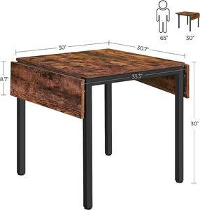 <strong>Small</strong> Kitchen <strong>Table</strong> Set of <strong>2</strong> Industrial <strong>Dining</strong> <strong>Table</strong> Breakfast <strong>Table</strong> <strong>and</strong> <strong>2</strong> <strong>Chairs</strong> <strong>Dining</strong> Room Apartment Furniture - Product Image 2