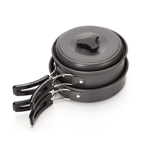 Ensemble de cuisine de <span class=keywords><strong>camping</strong></span> portable SOLO WILD, casseroles et poêles pour la cuisine en plein air, <span class=keywords><strong>kit</strong></span> de cuisine 3 en 1, ensembles de cuisine en aluminium - Product Image 3