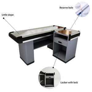 Comptoir de caisse encastré pour <span class=keywords><strong>hypermarché</strong></span> à pente légère, idéal pour les supermarchés - Product Image 4