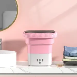 De Nieuwe 6,5l Opvouwbare Wash-In-One Mini-Wasmachine Draagbare Kleine Studentenslaapzaal Babyondergoed Kan Uitdrogen