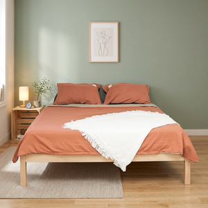 Cama con Plataforma Estilo Japonés, Tamaño Queen y King, con Cabecera Suave, Panel de Madera Contrachapada Sólida, Material MDF para Dormitorio - Product Image 2
