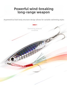 HASIDA – Ensemble de leurres artificiels en métal (jigs et crankbaits) <span class=keywords><strong>pour</strong></span> la pêche en mer à longue portée – Idéal <span class=keywords><strong>pour</strong></span> le bar, le wahoo et le blackfish - Product Image 3