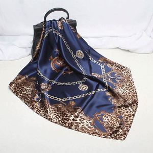 Colorful Classic Style Leopard Cashew Printed 90 cm Polyester Autumn <b>square</b> <b>Scarf</b> Muslim Hijab Kerchief Women YHK0068 - Product Image 4