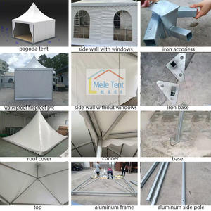 Al Aire Libre 3x3 <span class=keywords><strong>4x4</strong></span> 5x5 jardín Pagoda Gazebo <span class=keywords><strong>toldo</strong></span> boda fiesta deportes tienda dosel impermeable PVC evento aluminio tienda fabricante - Product Image 6