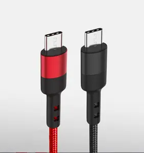 Горячая Распродажа 60 Вт 3A плетеный нейлоновый Провод зарядное устройство двойной 2 USB C двойной кабель для быстрой зарядки type c