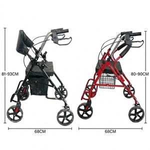 Déambulateur pliant léger à quatre roues pour usage extérieur, pliage en une seconde, aide à la mobilité durable pour personnes âgées - Product Image 5
