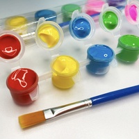 Kits de Mini peinture en acrylique pour enfants, par numéros, 12 couleurs, 5ml