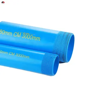 Dia.50mm Length 6000mm PVC Borehole Casing Plastic Pipes