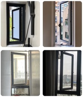 Fenêtre pliante insonorisée et étanche en aluminium à glissière horizontale pour salle de bain et chambre dans une maison moderne